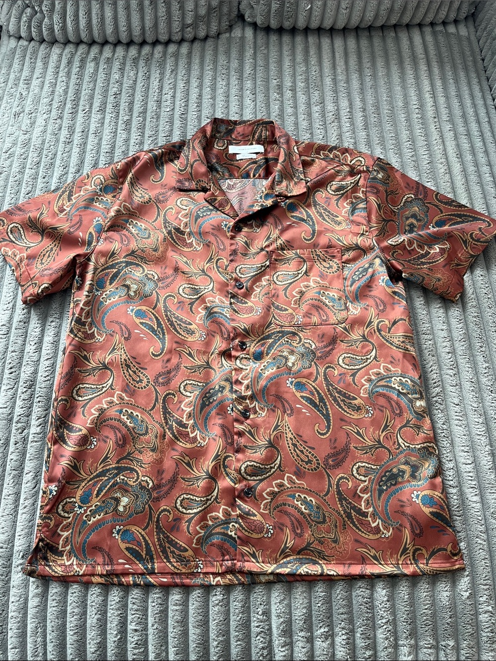 Urban Outfitters Men's Rust Paisley Shirt